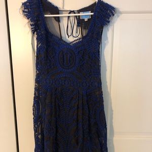 Anthropologie Blue Lace Dress